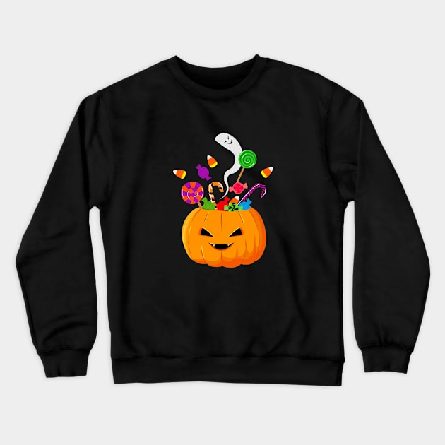 Halloween Pumpkin Crewneck Sweatshirt by CraftCloud